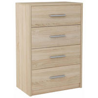 KOMMODE Bodo 4S Sonoma Eiche 60/35/75 cm 4 Schubfächer - Sonoma Eiche, Holzwerkstoff (60/75/35cm) - Matkam Möbel