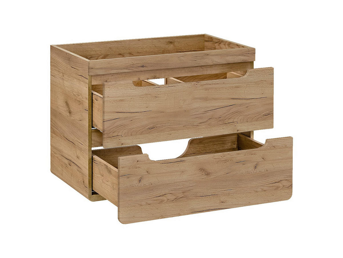 WASCHBECKENUNTERSCHRANK hängend - Holzfarben - 80 cm - ARUBA - Naturfarben, Holz (80/59/46cm) - Vente-Unique
