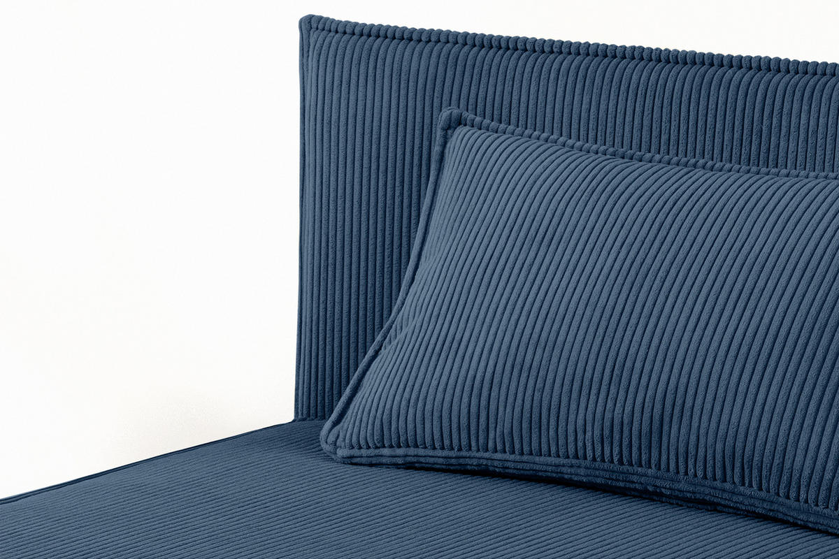 JUGENDBETT ROTI Einzelbett mit Bettkasten, 90x200cm, Bett mit Bonellmatratze, mit Rückenlehne - Schwarz/Dunkelblau, Holz/Holzwerkstoff (92/200cm) - KONSIMO®