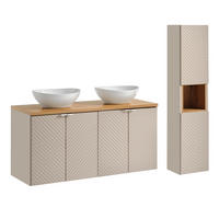 BADMÖBEL 120cm Manoa 2er-Set Kaschmir - Holz - Beige, Holzwerkstoff (120/59/40cm) - Petits-meubles