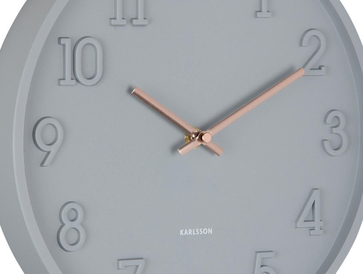 WANDUHR Calma 3.8/30/30 cm - Grau, Kunststoff (30/30/3.8cm) - Karlsson