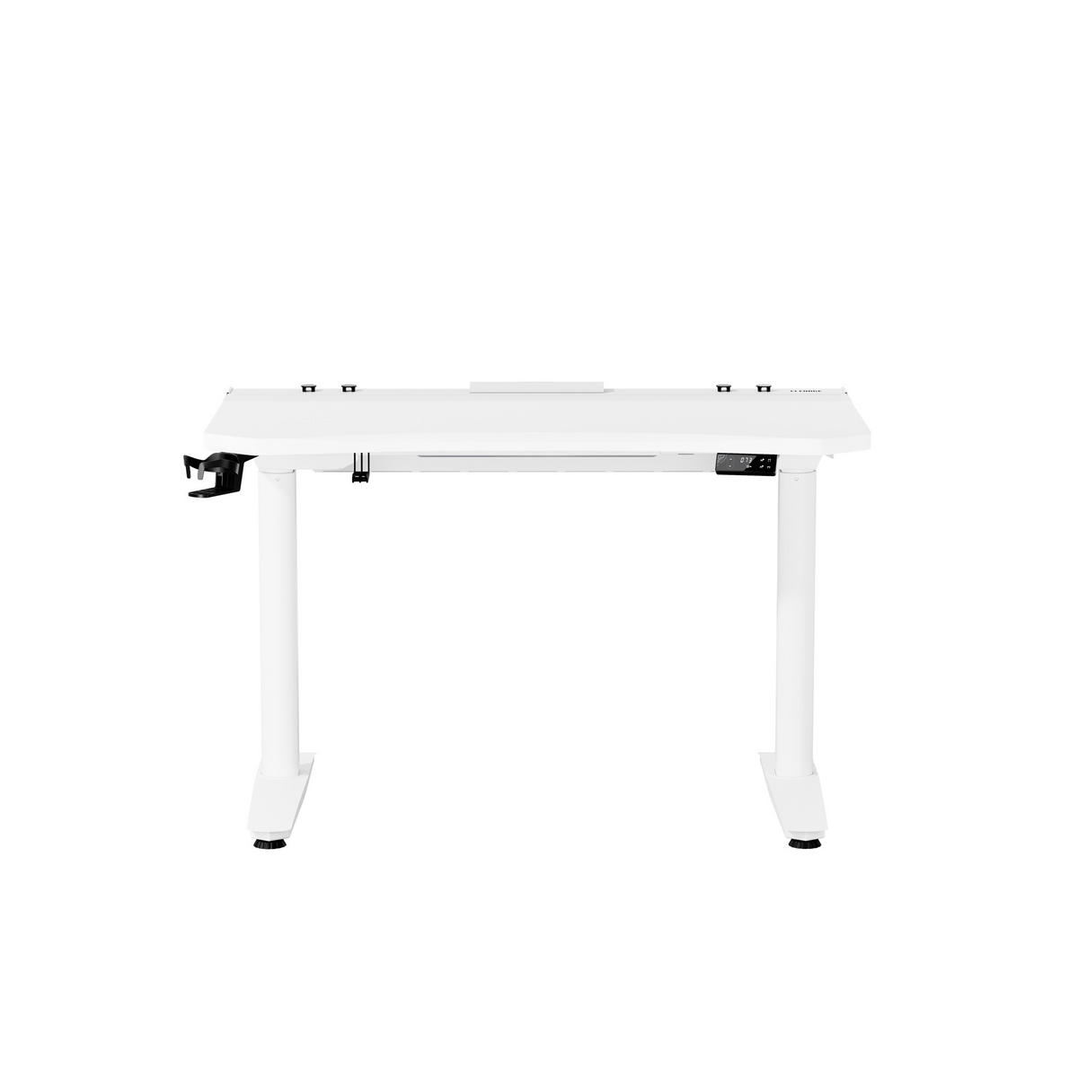 ELEKTRISCH verstellbarer Gaming-Schreibtisch X-Forge 120 x 70 cm - Weiß, Metall (70/160/73cm) - Diablo Chairs