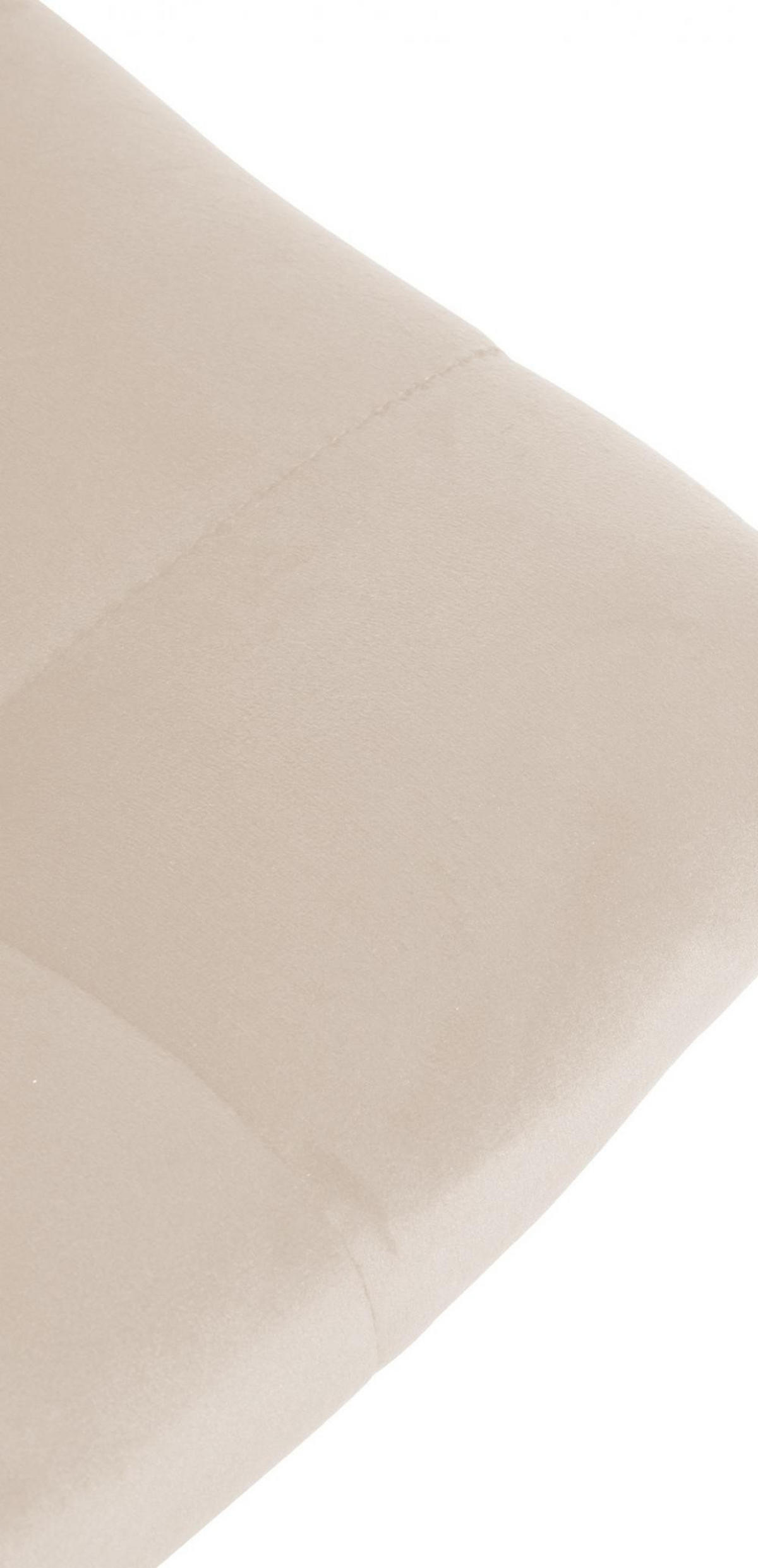 BARHOCKER Samt creme - Chromfarben/Creme, Textil/Metall (43/87/46.5cm) - CLP