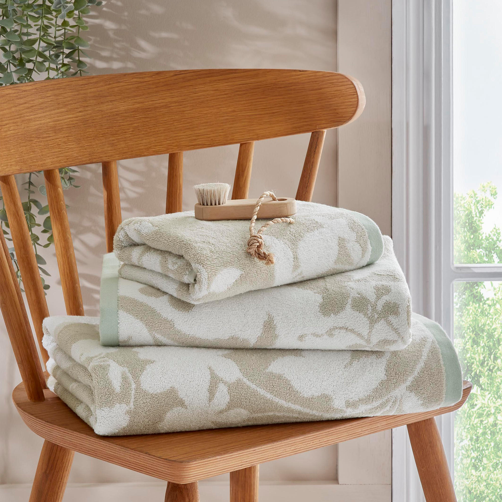 Thumbnail - Laura Ashley Badetuch, Weiß, Beige, Textil, Floral, Füllung: Baumwollfüllung, Rechteckig, 150x100 cm, Badtextilien, Bade...