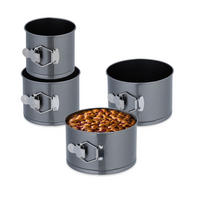 4-TLG.SPRINGFORM-SET - Anthrazit, Metall (18/11/18cm) - Relaxdays