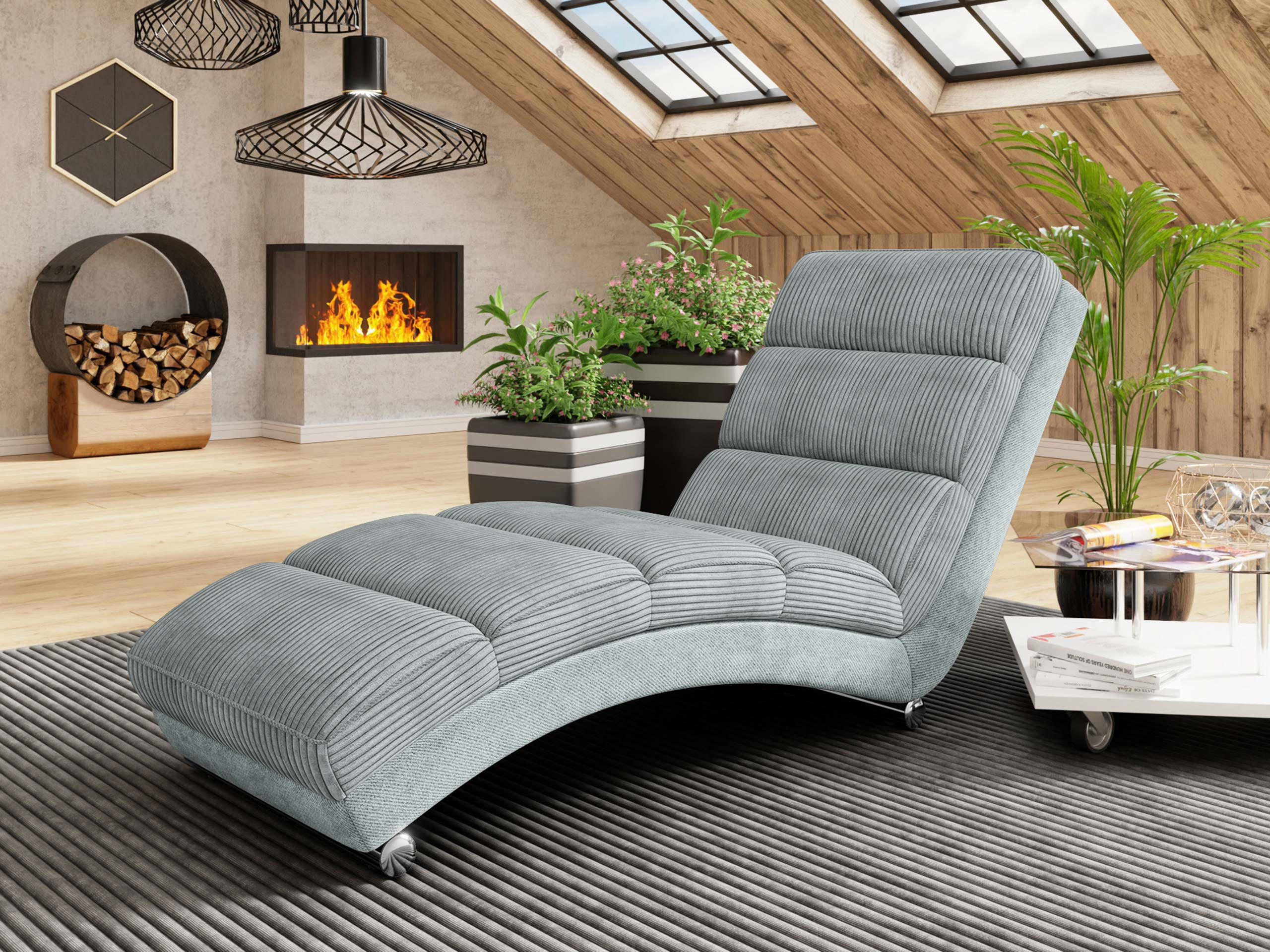 SESSEL Holiday Cord - Chromfarben/Grau, Holz (62/84/180cm) - MIRJAN24