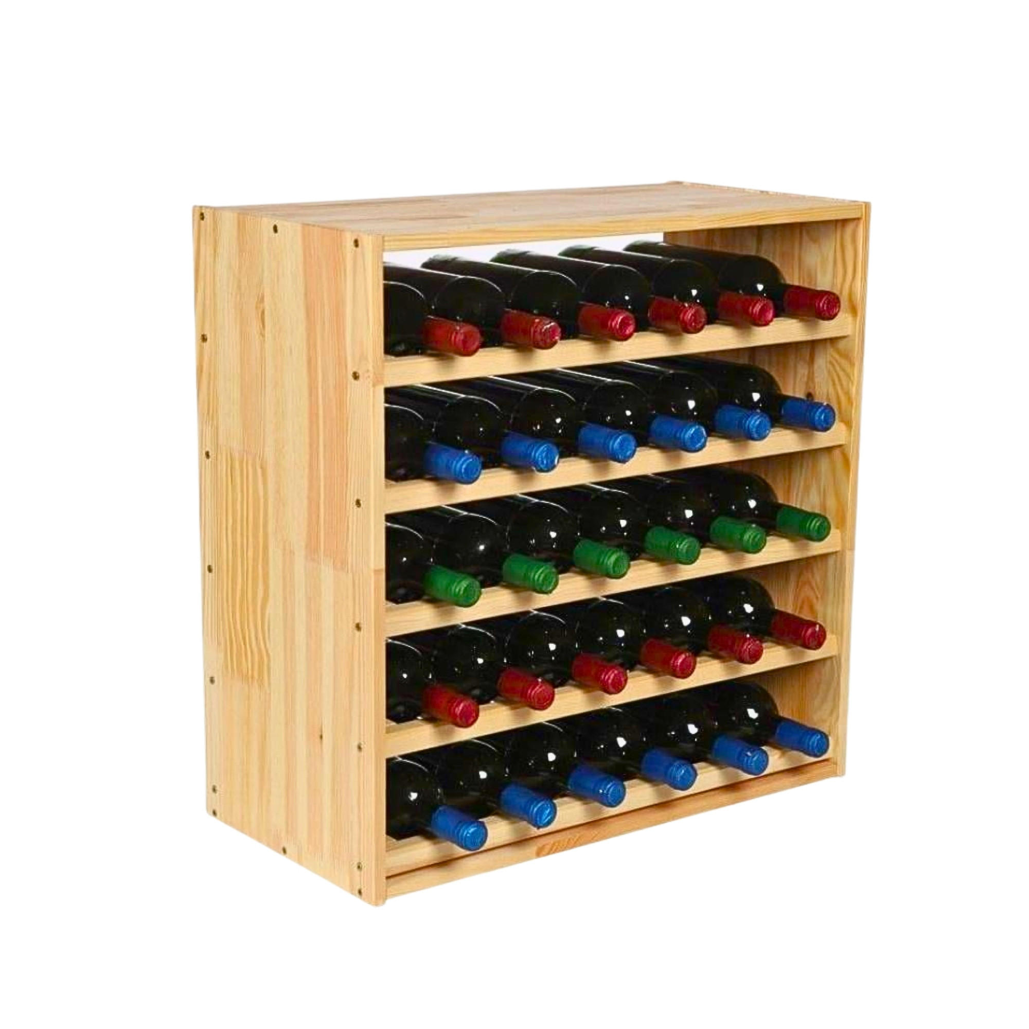 WEINREGAL Vincellar Mod 60x60x30 cm Standard Modul Für 30 Flaschen Massives Kiefernholz Natur - Naturfarben, Holz (60/60/30cm) - PROREGAL