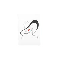 WANDBILD Schwarz 50/70 cm - Schwarz/Weiß, Glas (1.97/70cm) - KUNSTLOFT