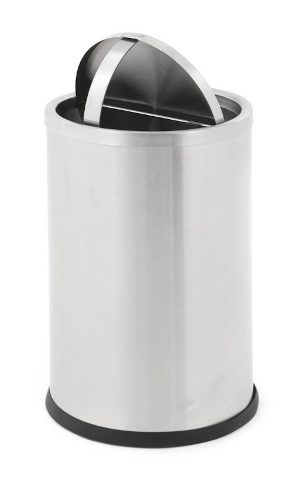 MÜLLEIMER Doppelwandiger Eckiger Edelstahl 10 Liter 27,5 x 16,5 x 22,5 cm Silber - Silberfarben, Metall (16.5/27.5/22.5cm) - PROREGAL