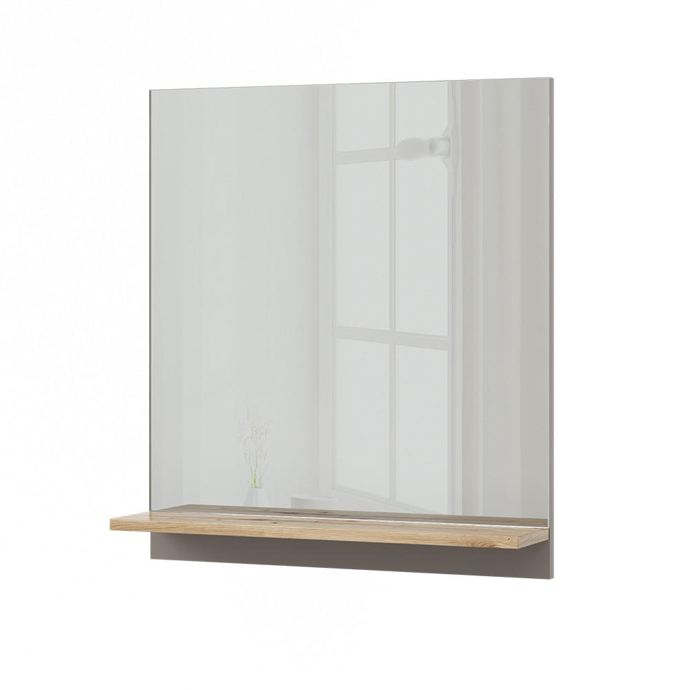 KOUPELNOVÁ ZRCADLOVÁ SKŘÍŇKA Marelle Greige - šedobéžová/dub artisan, kompozitní dřevo (60/67/14cm) - Vicco