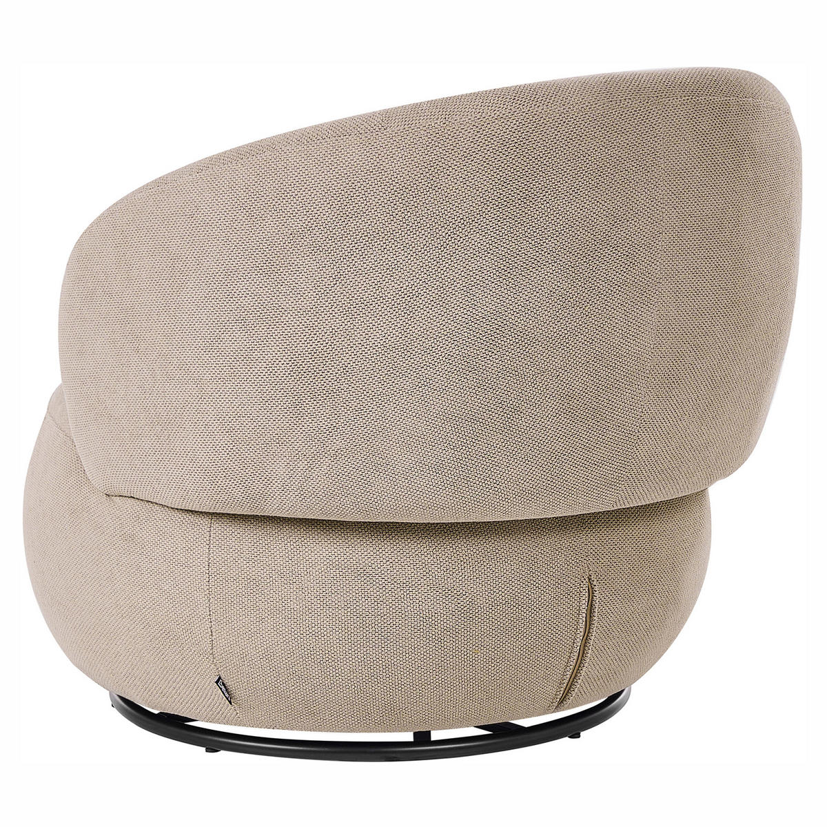 DREHSESSEL Taupe Vammala - Taupe, Textil/Metall (73/69/82cm) - Beliani