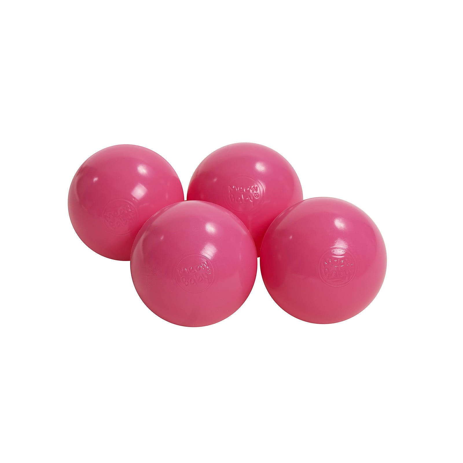BÄLLE für Bällebad, Kinder Spielbälle, Plastikbälle 50 pcs.: Hellrosa - Rosa, Textil (7/7/7cm) - MeowBaby