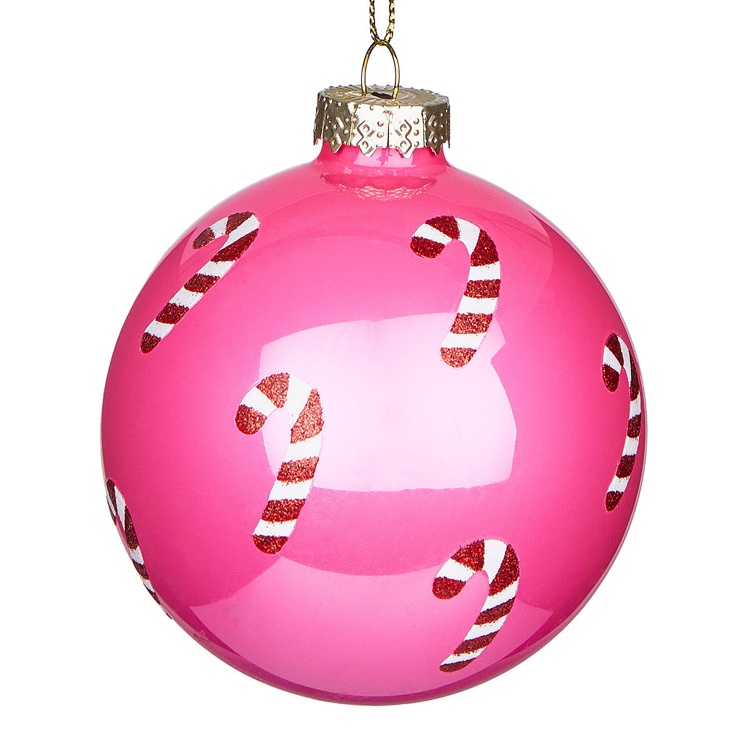 CHRISTBAUMKUGEL Hang On Candy Cane - Pink, Glas (8/1/8cm) - Butlers