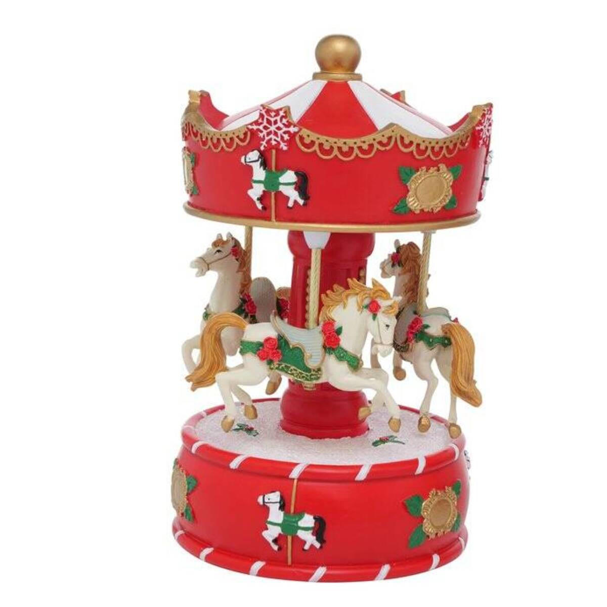 Boltze Home Weihnachtsmusikdose Mehrfarbig 10x17x10 cm