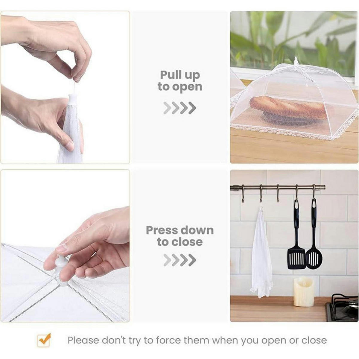 FLIEGENHAUBE 2-teiliges Set 30 cm - Transparent, Textil (30.5/19.1/30.5cm)