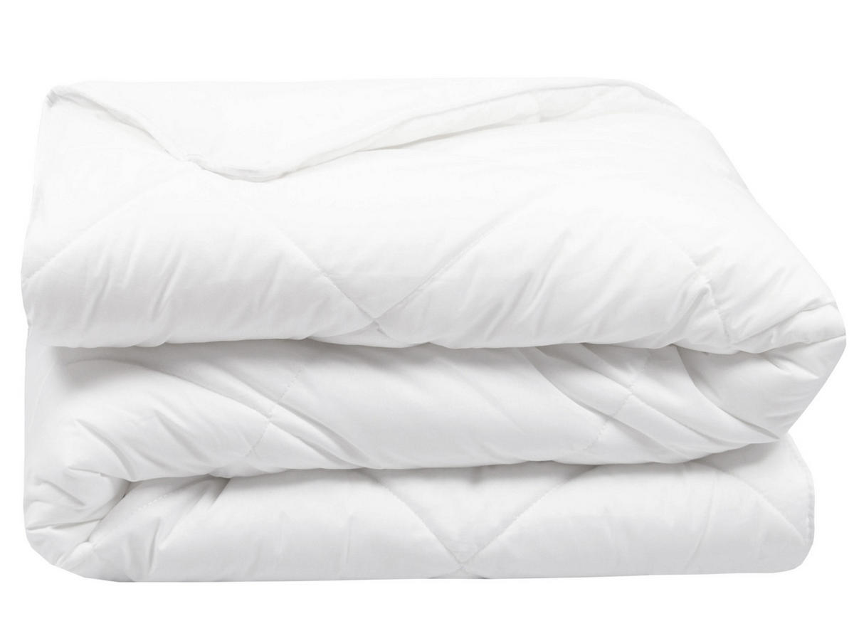 BETTDECKE, 135x200 cm, 50% Polyester, 50% Baumwolle, Weiß - Weiß, Textil (135/200cm) - Zollner