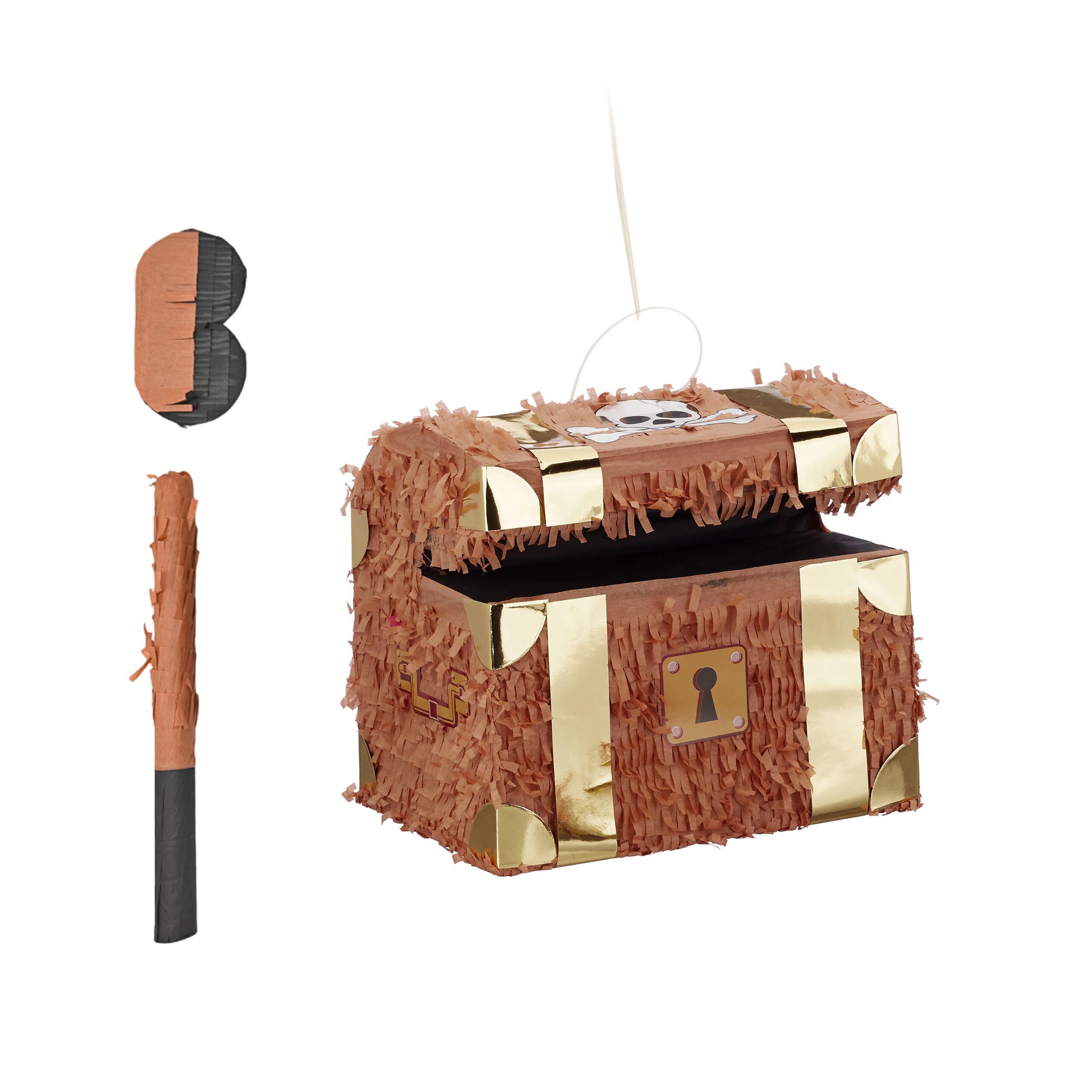 Relaxdays Pinata Braun 30x27x23 cm