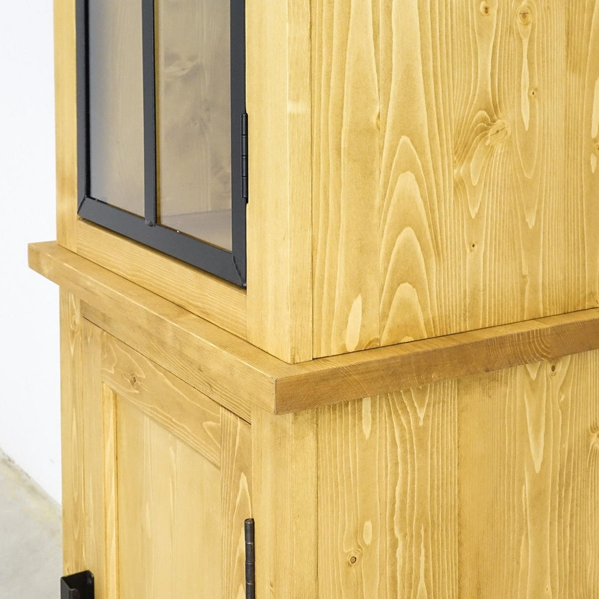 VITRINE aus Massivholz Industrial - Honig, Holz (59/203/45cm) - Seart