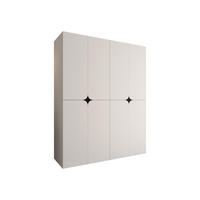 DREHTÜRENSCHRANK Espresso 180 cm - Schwarz/Weiß, Holzwerkstoff/Kunststoff (180/203/50cm) - MIRJAN24