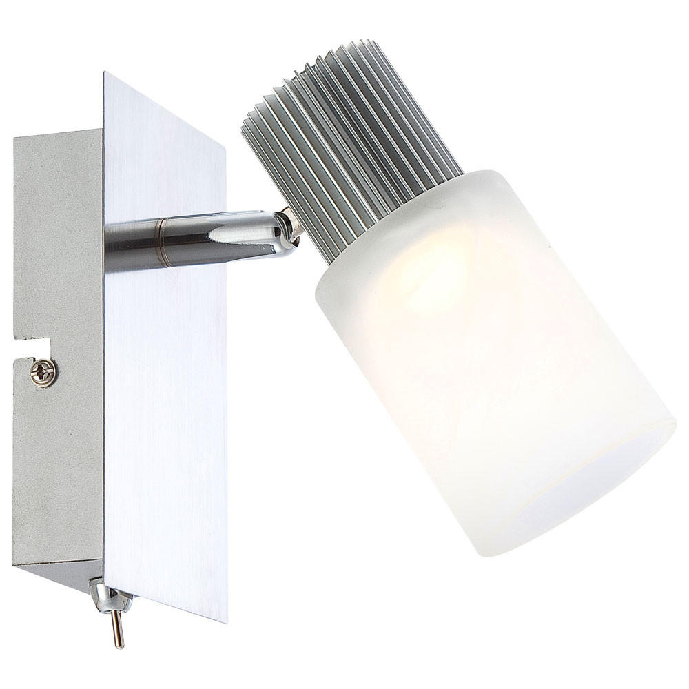 LED WANDLEUCHTE Nickel Alabaster - Silberfarben, Metall (8/13/15.5cm) - Globo Lighting