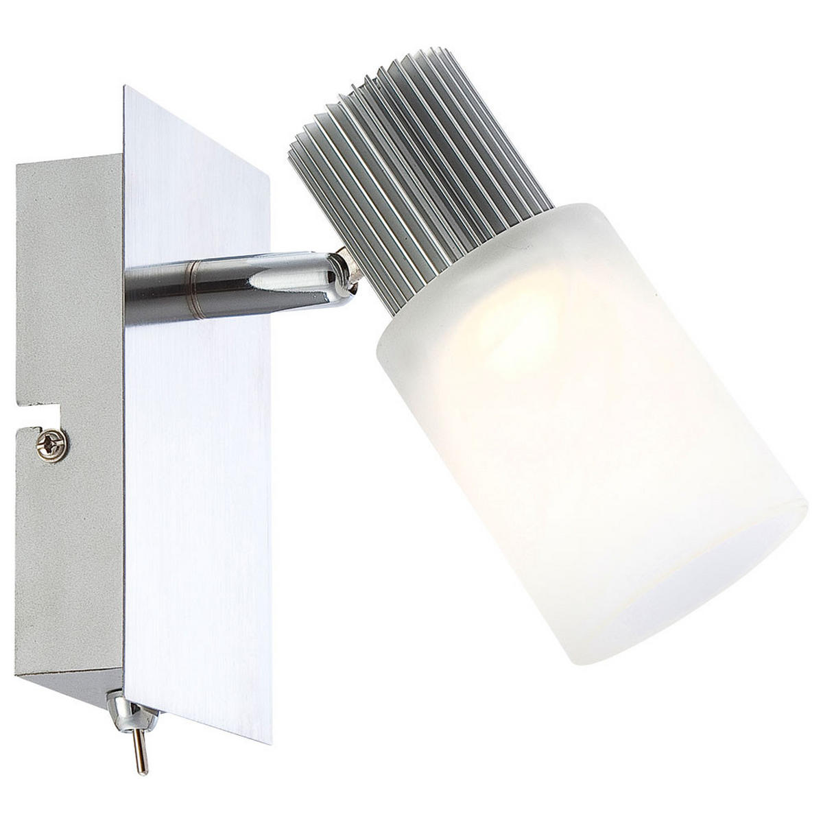 LED WANDLEUCHTE Nickel Alabaster - Silberfarben, Metall (8/13/15.5cm) - Globo Lighting