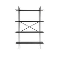 STANDREGAL Marcio Kast / Regalsystem Schwarz - Schwarz, Holzwerkstoff (120/180/40cm) - Housecraft Living
