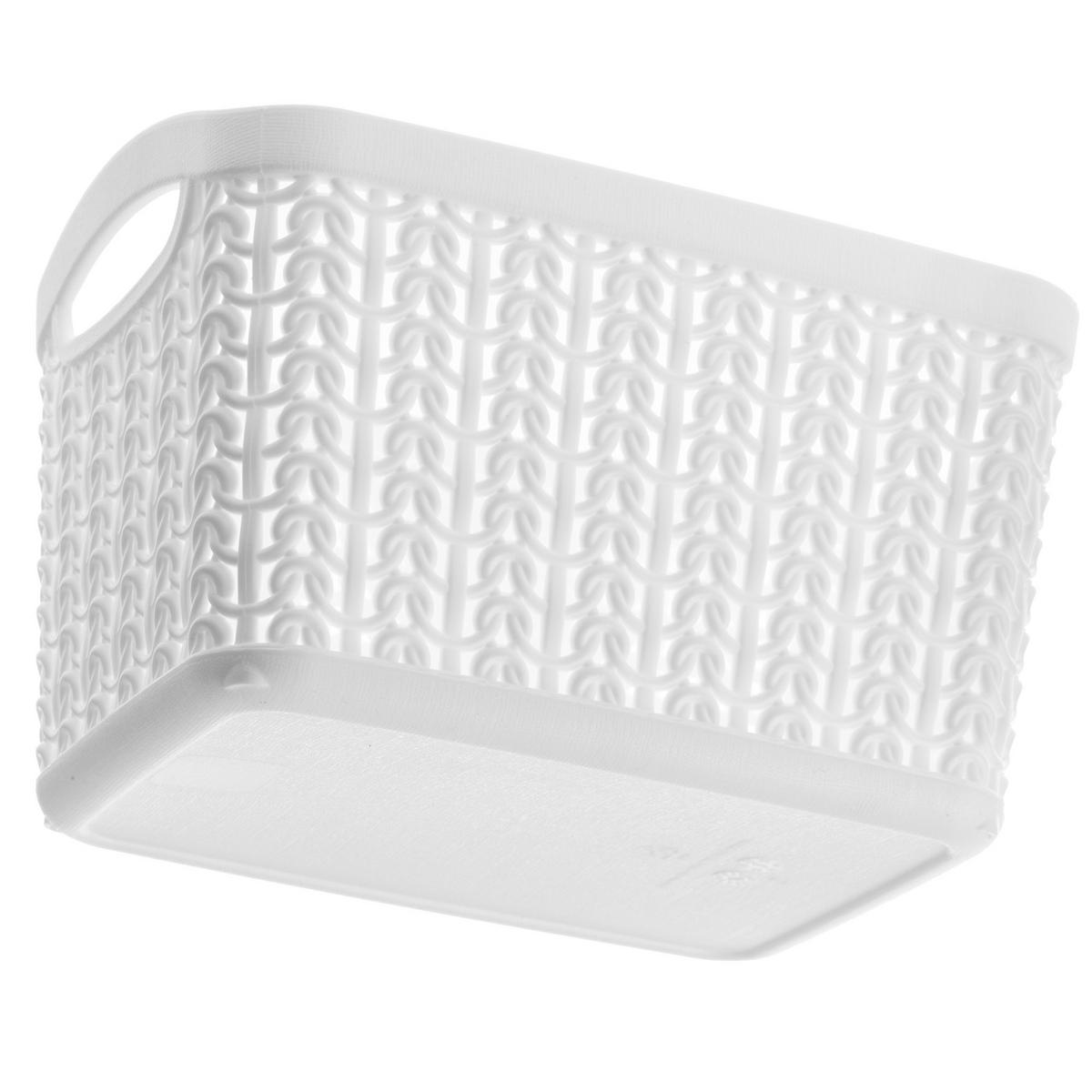 PLASTIKKORB 1,5 l, weiß - Weiß, Kunststoff (11/15cm) - KADAX