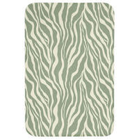 WC PŘEDLOŽKA Zebra - Motiv - zelená 60x90 cm - šalvějově zelená, textil/plast (60/1cm) - OnlyWow