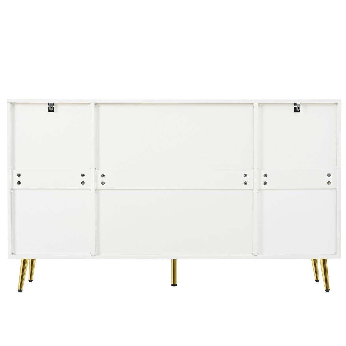 SIDEBOARD weiß rattan 140cm 4 türen 2 schubladen - Weiß, Holzwerkstoff (140/82/35cm) - Urban Meuble