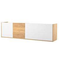 TV Lowboard hängend, 3 Schubladen, Stauraum, Weiß - Weiß, Holz (171/47/35cm)