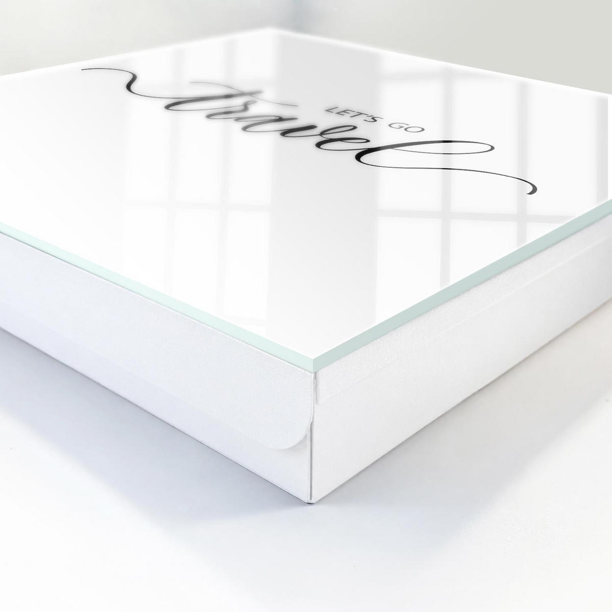 SCHLÜSSELBOX Weiß 30x30 cm – Türöffnung nach rechts - Traumreise - Multicolor, Metall (30/30/5cm) - TULUP