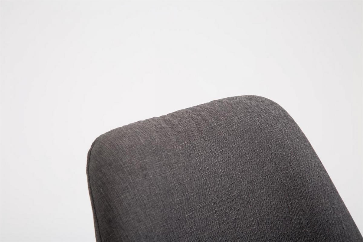 BARHOCKER Stoff dunkelgrau - Eukalyptusholzfarben/Dunkelgrau, Holz/Textil (48/112/56cm) - CLP