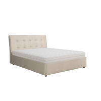 POLSTERBETT mit Bettkasten und Matratze SOLIS, Beige, 180x200 cm - Beige, Textil (180/200cm) - KS Home Concept