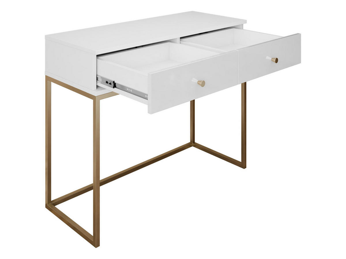 KONSOLENTISCH Esipix - Kaschmir/Goldfarben, Holzwerkstoff/Metall (40/100/80cm) - MIRJAN24