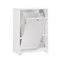 WÄSCHESCHRANK mit Wäschesack Weiß - Weiß, Holzwerkstoff (60/86/37cm) - SoBuy
