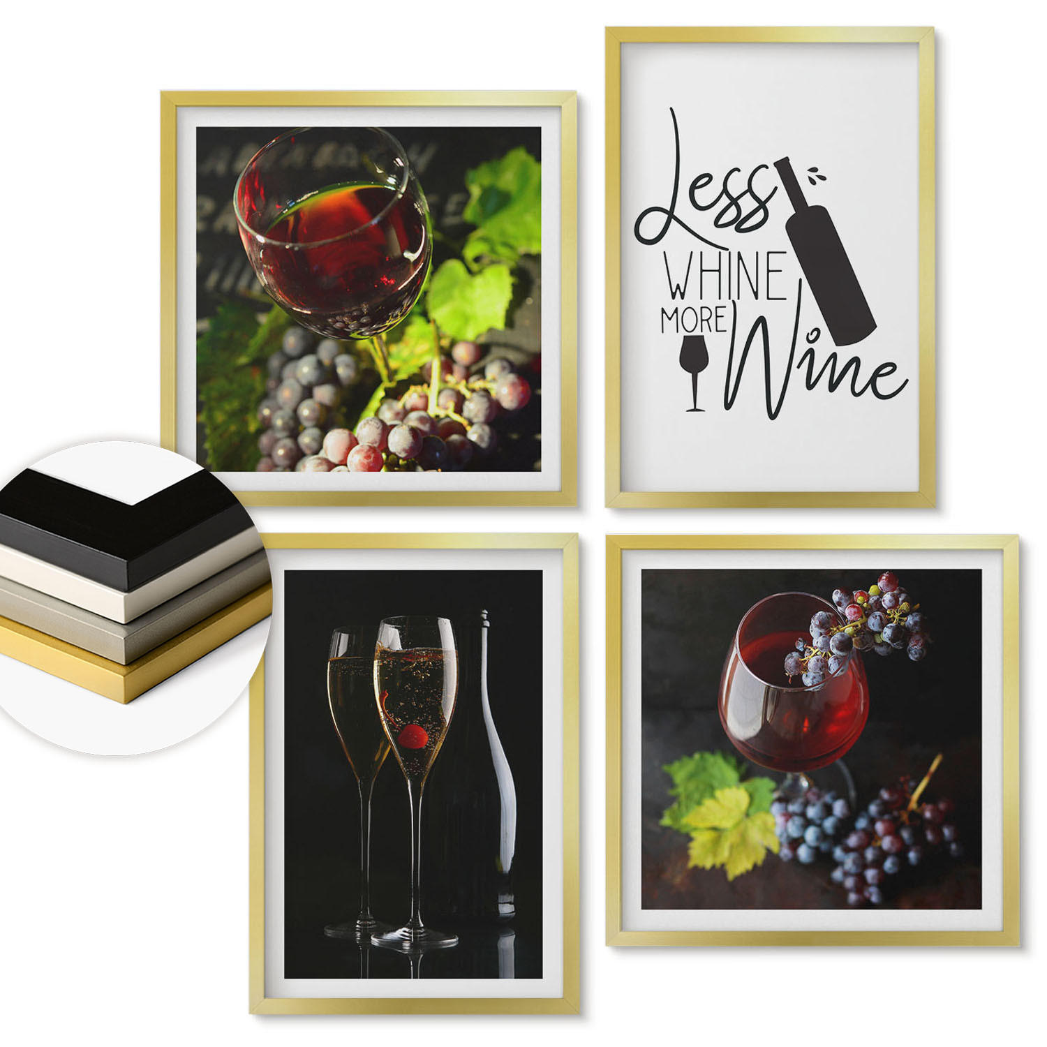ArtPrintCave Wandbilder Gold 50x50 cm