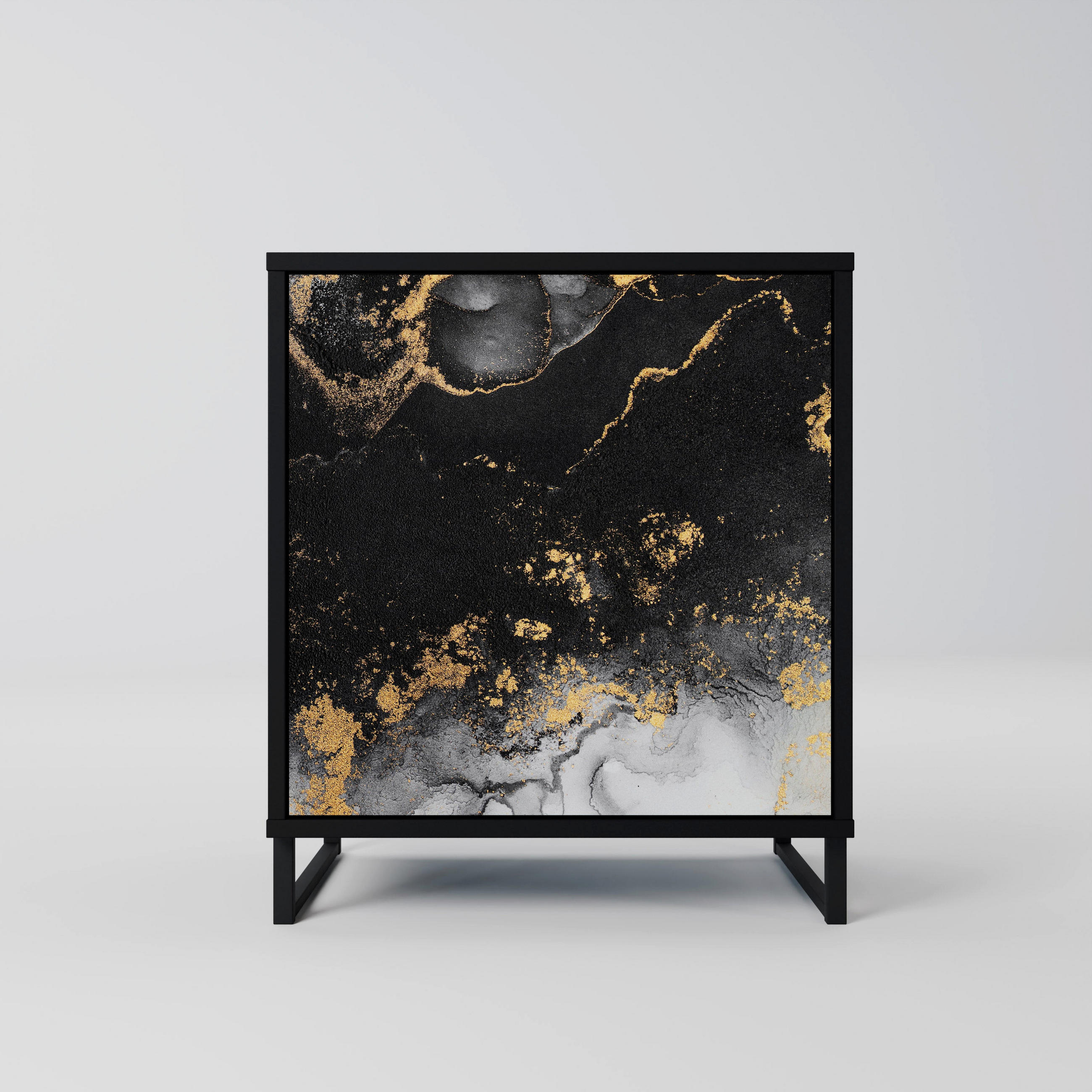 SpaceRebels Sideboard Schwarz 57.5x67.5x42 cm