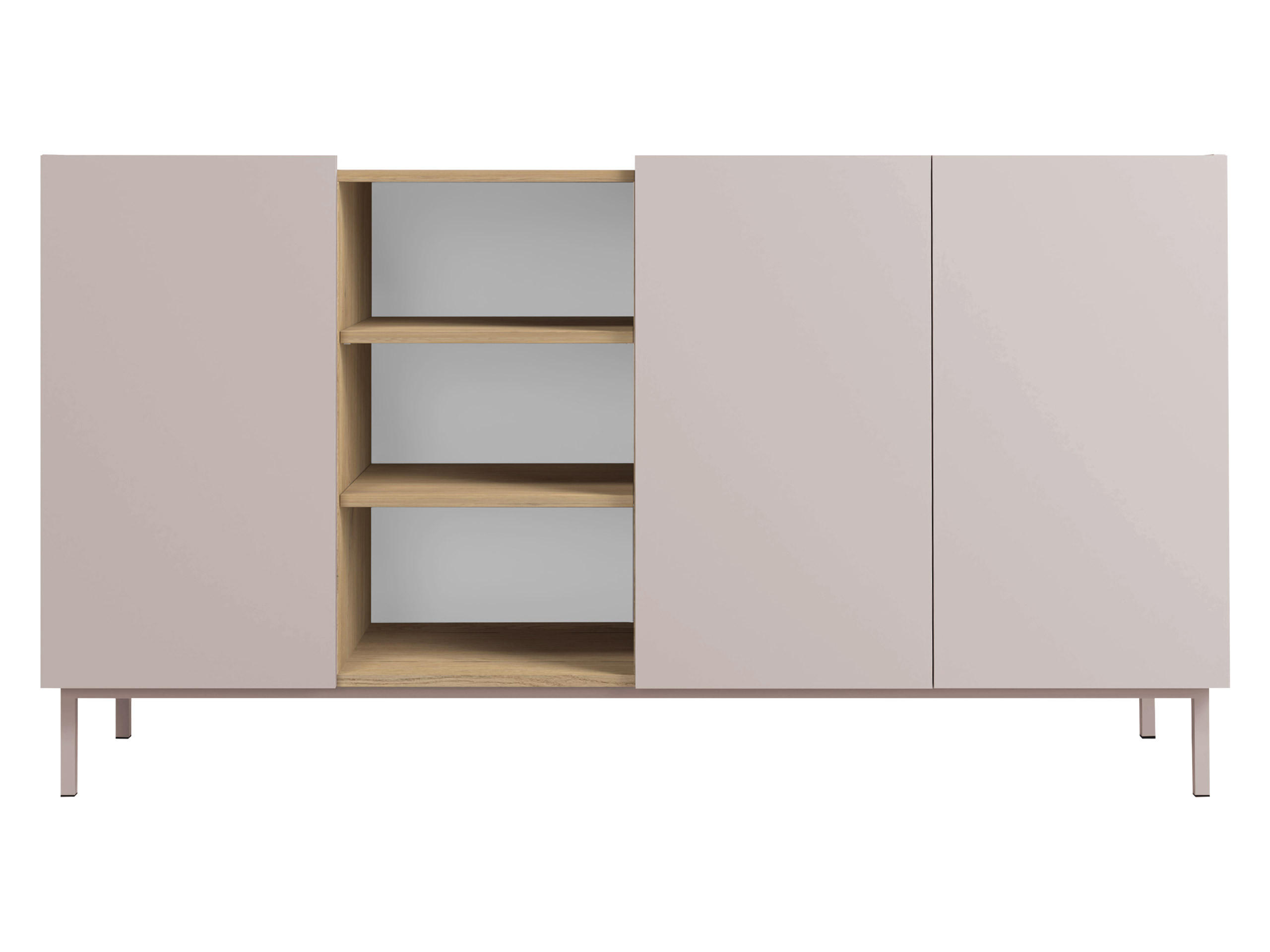 SIDEBOARD System 77 - Kaschmir, Holzwerkstoff/Metall (153/85/44cm) - MIRJAN24