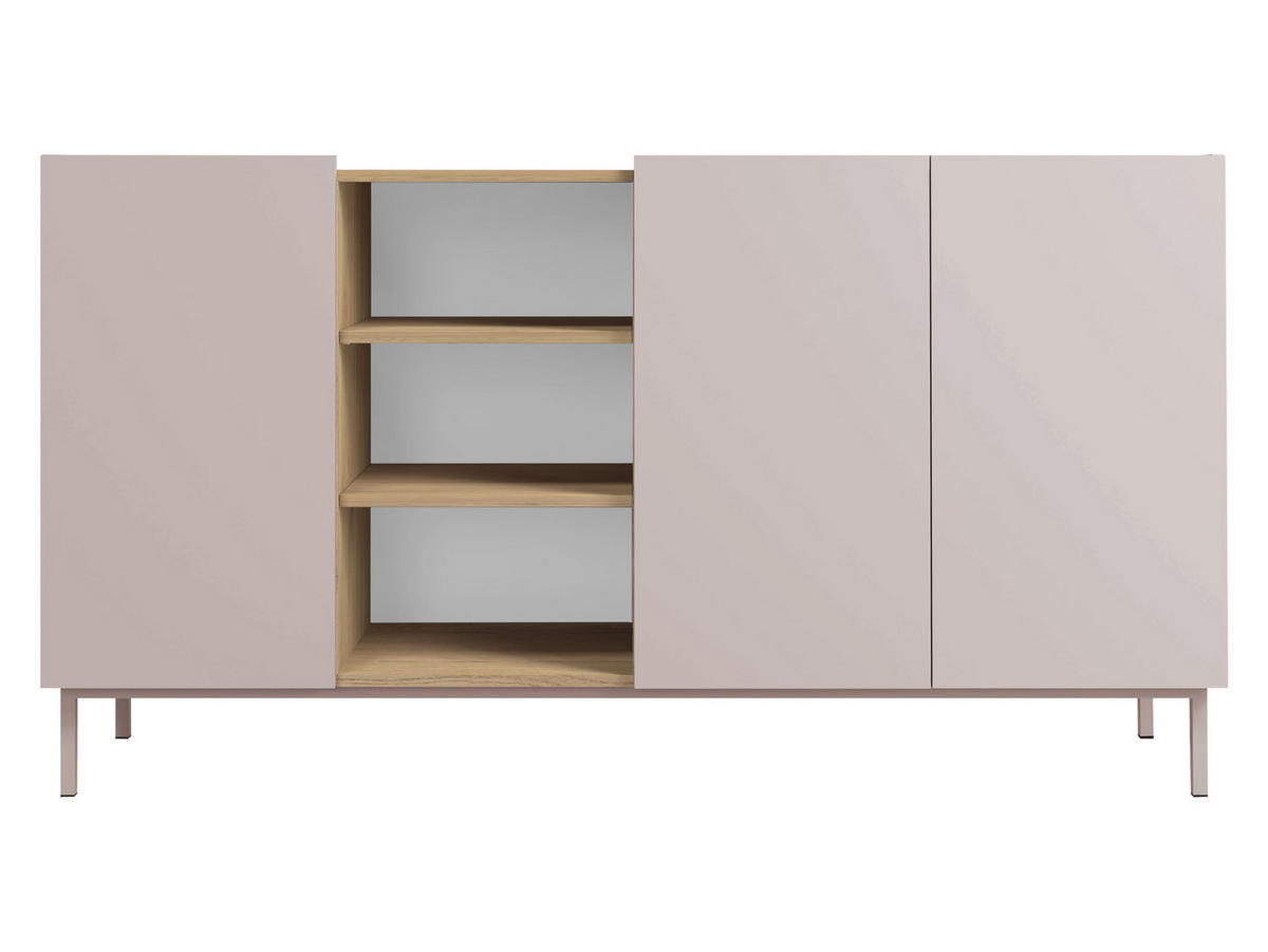 SIDEBOARD System 77 - Kaschmir, Holzwerkstoff/Metall (153/85/44cm) - MIRJAN24