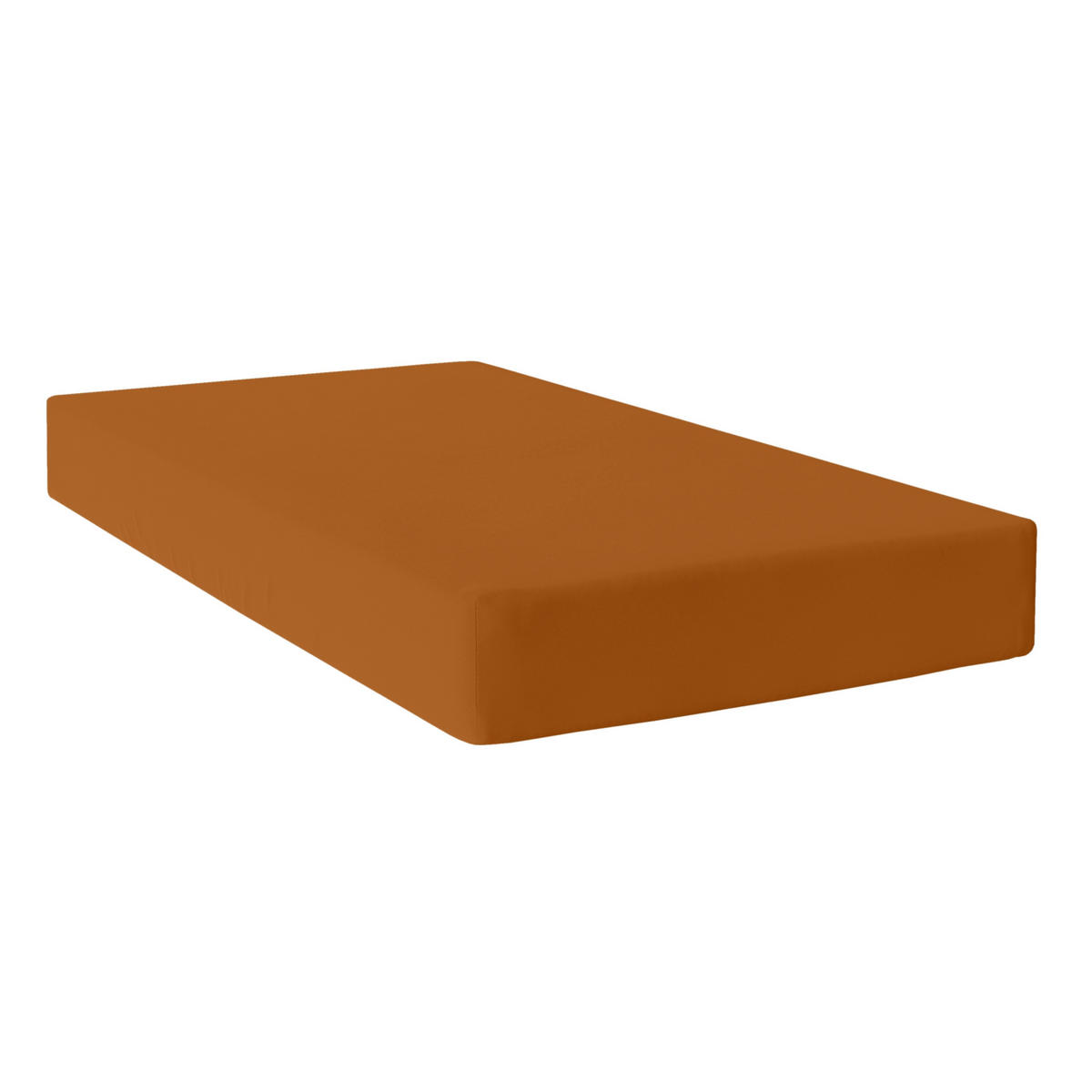 SPANNBETTTUCH basic 105x200x32 cm terrakota - Terra cotta, Textil (105/200cm) - Happy Friday
