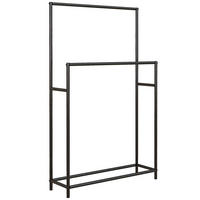 HANDTUCHSTÄNDER Schwarz - Schwarz, Metall (66/110/20cm)