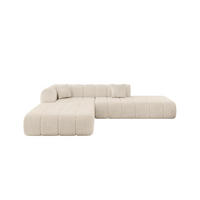 ECKSOFA Ottomane Links BILA-L 289x176x71 Beige Cord - Kaschmir/Beige, Holzwerkstoff/Kunststoff (176/289cm) - ALTDECOR