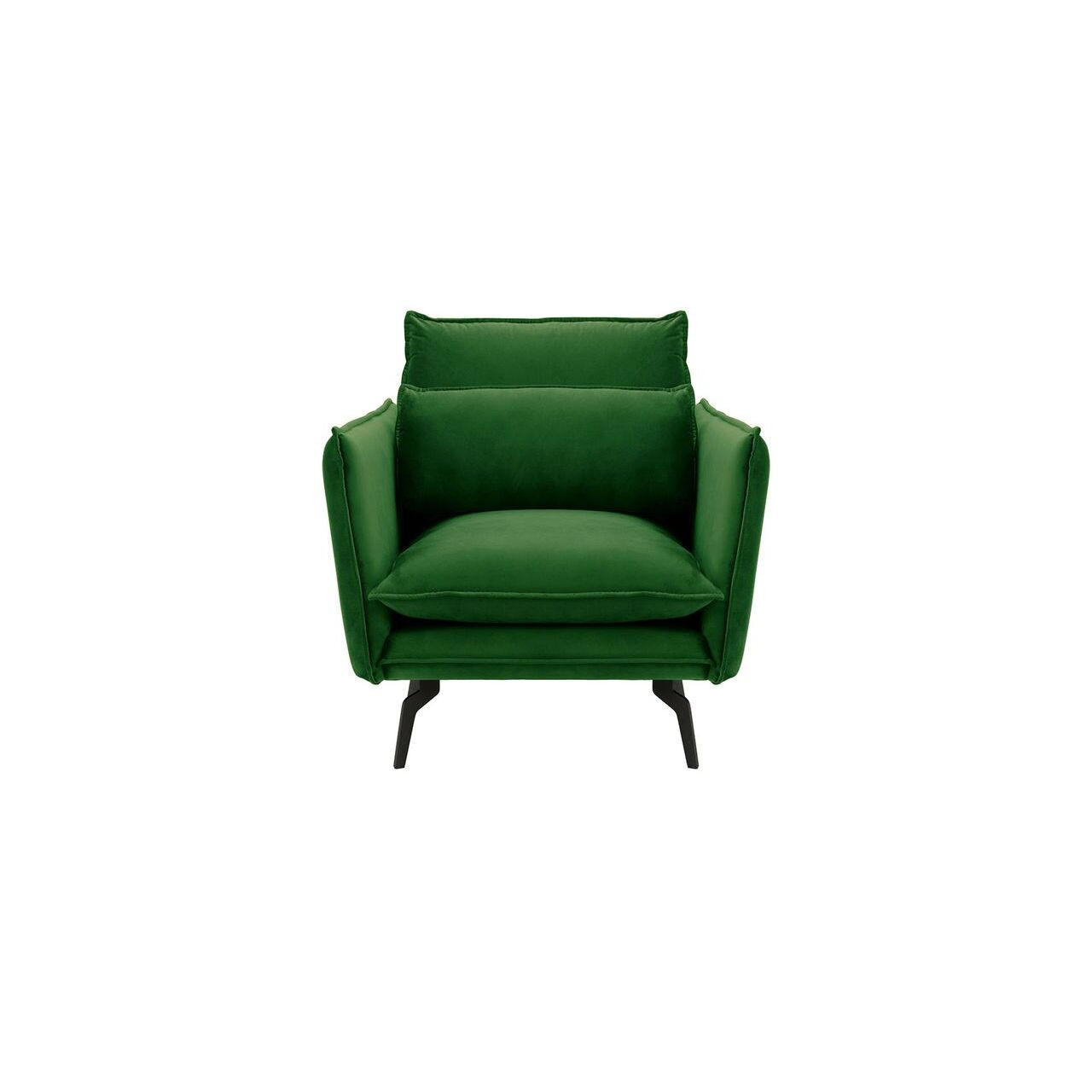 SESSEL Layla-Velluto 10 - Grün, Holz/Textil (105/95/98cm)