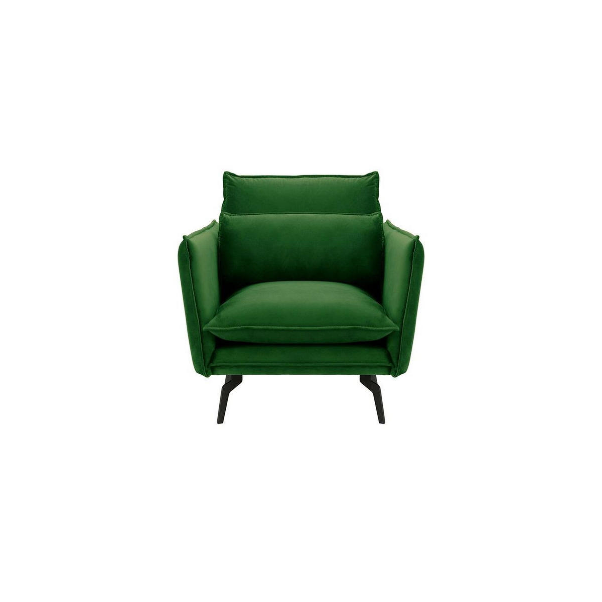 SESSEL Layla-Velluto 10 - Grün, Holz/Textil (105/95/98cm)