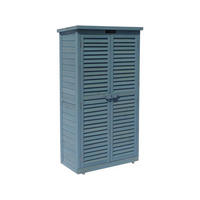 GARTENSCHRANK - GARTENTRUHE space Blau - Blau, Holz (46/160/87cm) - Habitat Garten
