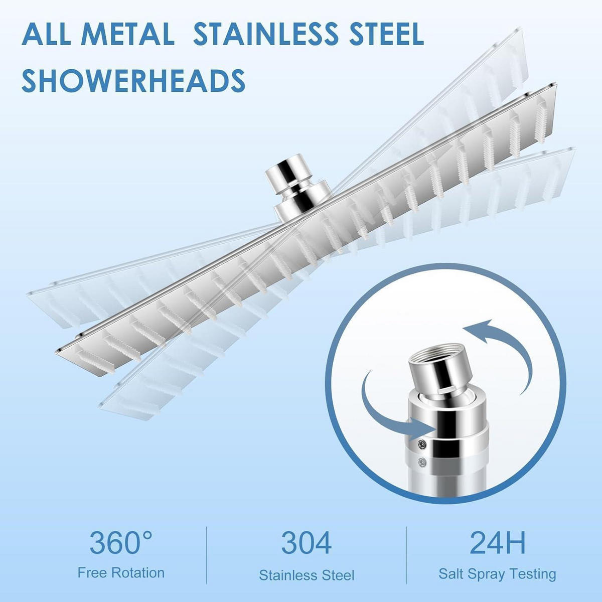 REGENDUSCHE 40 cm poliertes Chrom Edelstahl - Silberfarben, Metall (40/12.7/40cm)