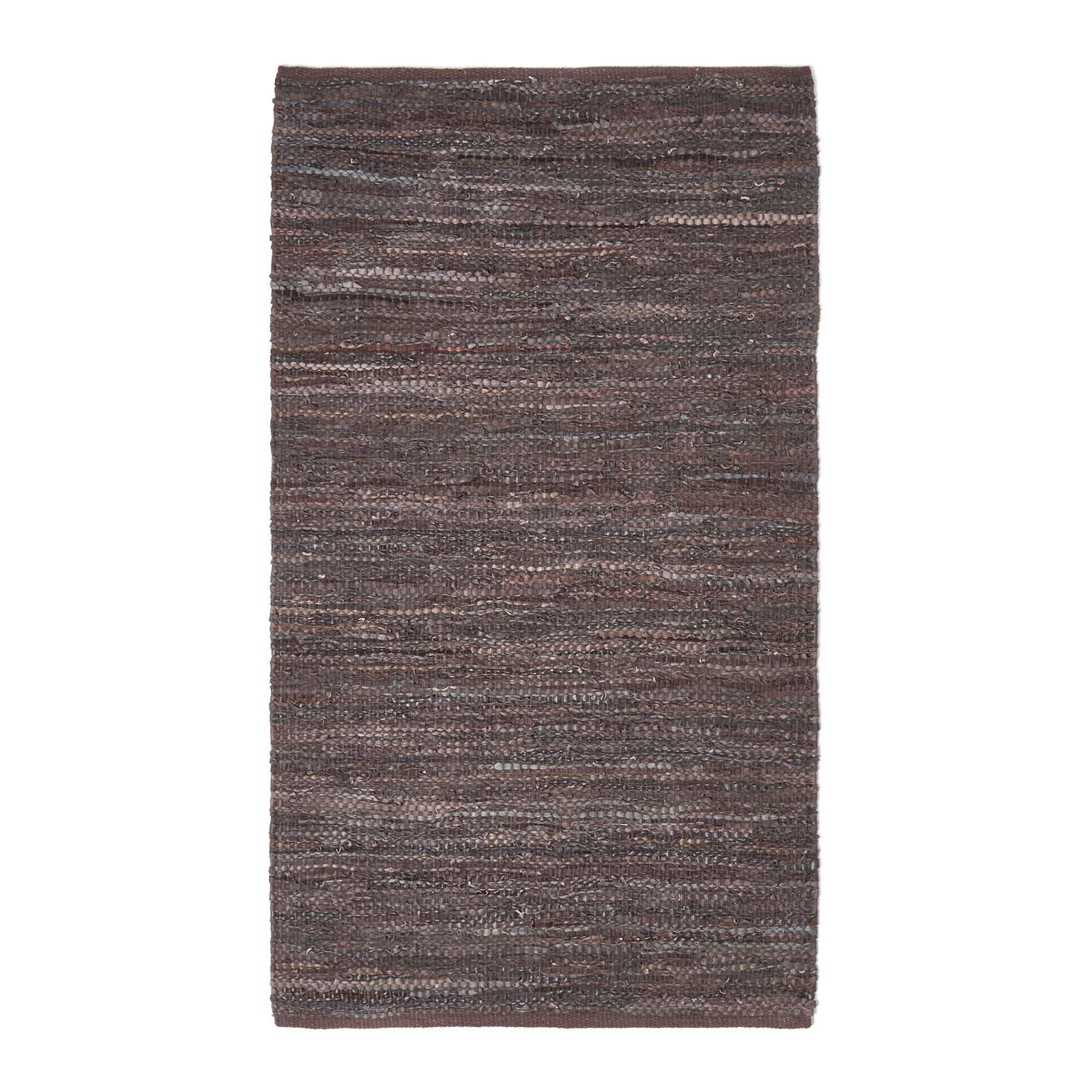 LEDERTEPPICH Denver gewebt 150/240 cm - Braun, Leder (150/240cm) - Homescapes