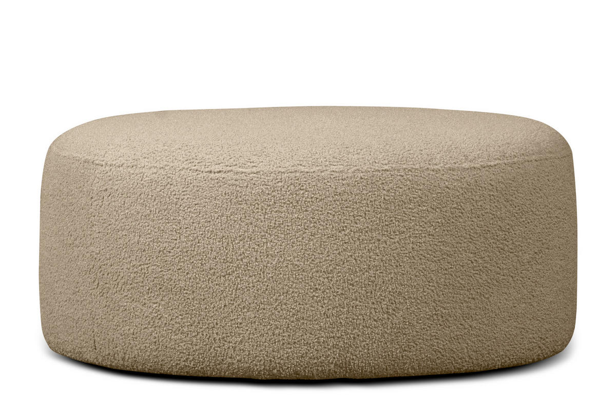 SITZHOCKER RAGGI mit 360° Drehfunktion, Beige - Beige, Textil (80/36/80cm) - KONSIMO®