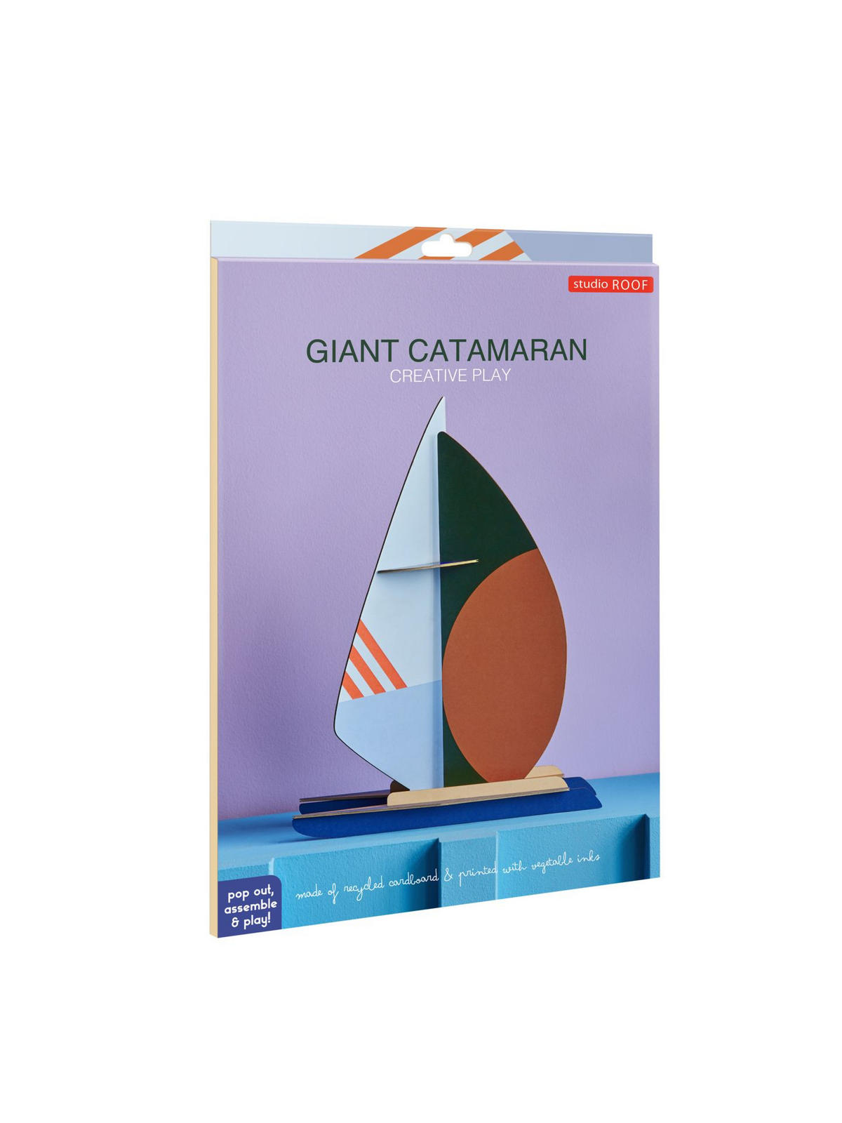 DEKOFIGUR Abstraktes Segelboot 9/31 cm - Multicolor, Wellpappe (9/31/23cm) - KUNSTLOFT
