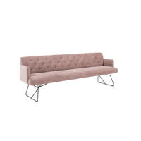 ESSZIMMERBANK CHARME Pink Cord - Pink/Rosa, Textil (246/85/69cm) - KAWOLA